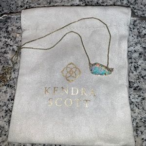 Blue Kyocera Opal Necklace